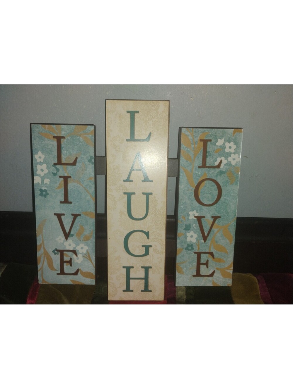 Live Laugh Love Decorative Wooden Wall Plaques Set of 3